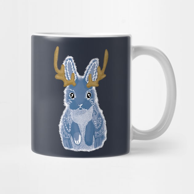 Tribal Boho Jackalope by BlackBunnyDesignStudio